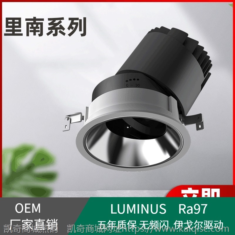 厂家直销里南系列嵌入式COB星级酒店射灯高显家装防眩筒灯天花灯