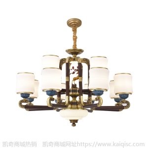 新中式吊灯客厅灯餐厅大厅中国风别墅卧室书房茶楼灯胡桃木68092
