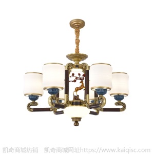 新中式吊灯客厅灯餐厅大厅中国风别墅卧室书房茶楼灯胡桃木68092