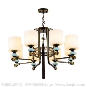 新中式客厅吊灯楼中楼灯具中国风餐厅书房复式楼别墅大厅吊灯5097
