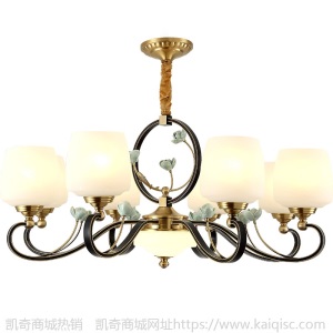 新中式全铜吊灯客厅灯中国风简约现代主卧室餐厅灯别墅大厅吊灯