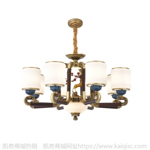 新中式吊灯客厅灯餐厅大厅中国风别墅卧室书房茶楼灯胡桃木68092