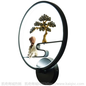 新中式壁灯创意个性禅意复古中国风卧室床头灯酒店走廊过道灯具