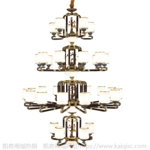 新中式吊灯客厅灯餐厅大厅中国风别墅卧室书房茶楼灯胡桃木68092