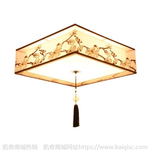 新中式吸顶灯客厅书房酒店茶楼布艺刺绣中国风信禅意卧室LED灯饰