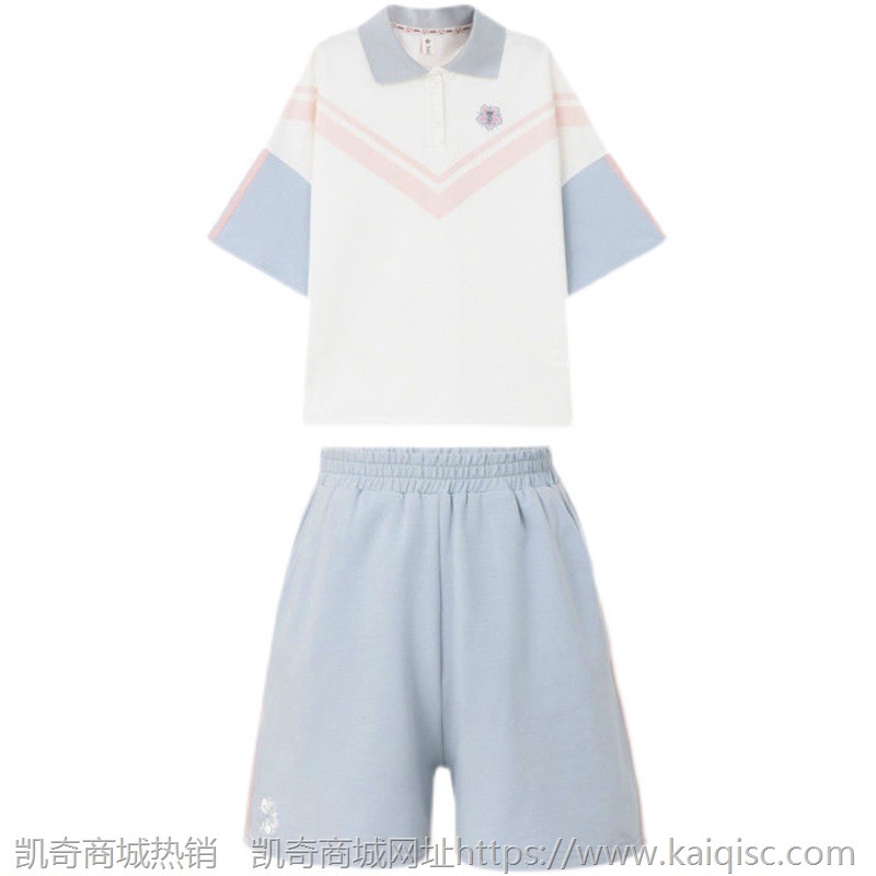元气少女穿搭运动套装女学生韩版学院风班服初高中生夏季校服短袖