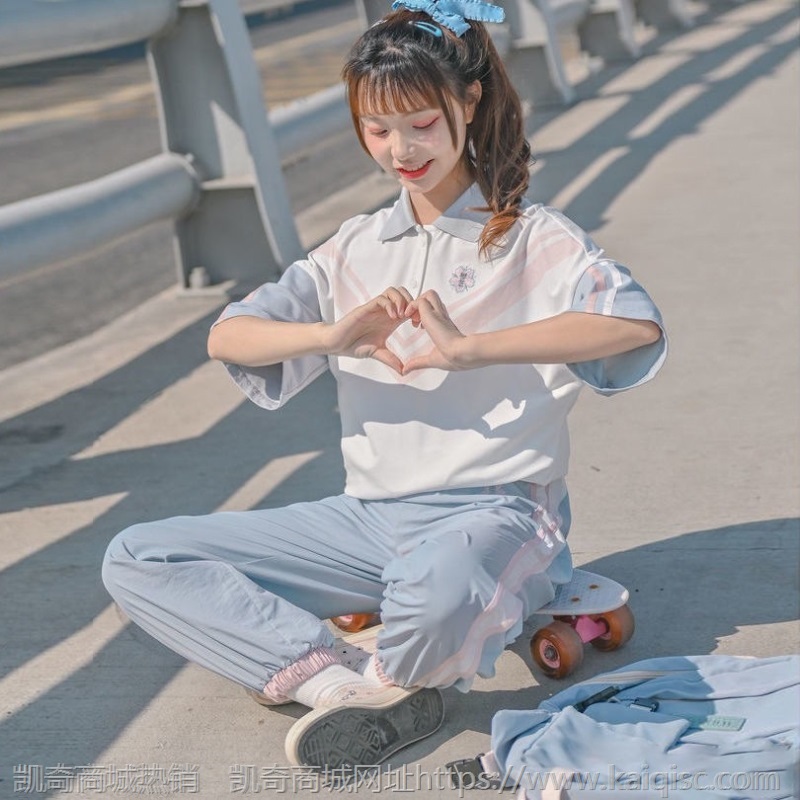 元气少女穿搭运动套装女学生韩版学院风班服初高中生夏季校服短袖