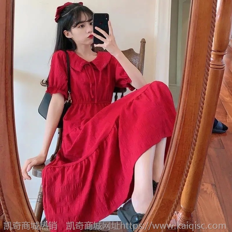 连衣裙少女生夏装2021年新款初中高中学生韩版紫色长裙子仙女超仙