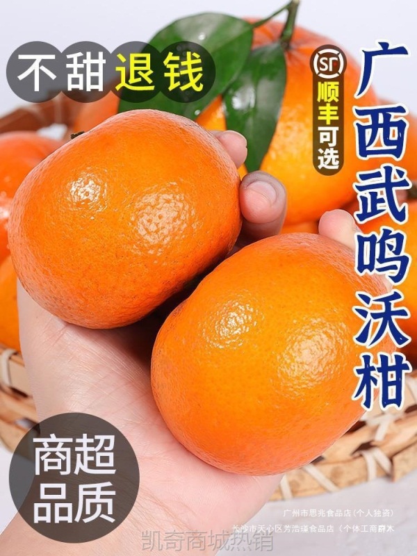 广西武鸣沃柑10斤橘子新鲜水果当季一级沙糖蜜橘砂糖柑橘大果包邮