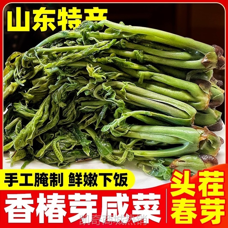 香椿芽咸菜山东特产香椿芽下饭菜新鲜农家腌制盐渍香椿酱菜咸菜