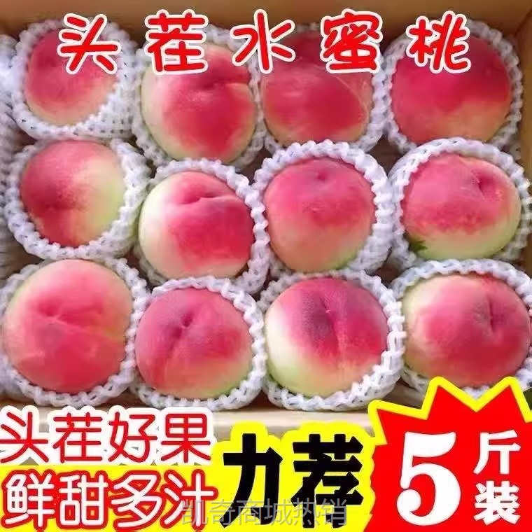 水蜜桃整箱10斤桃子水果新鲜应当季现摘孕妇水果脆甜毛桃5包邮