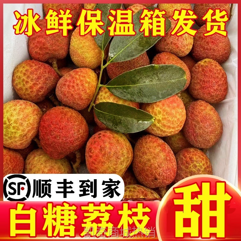 黑叶新鲜妃子笑冰冻荔枝新鲜水果白糖罂当季桂味现摘冰冻荔枝