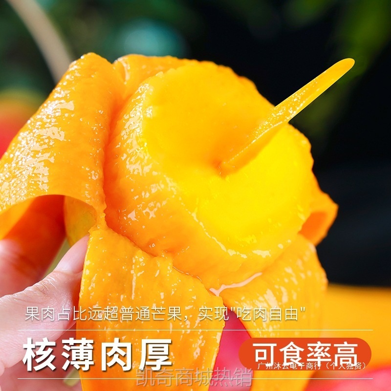 贵妃芒树上熟芒果新鲜10水果大果当季整箱现摘红金龙辣椒芒无