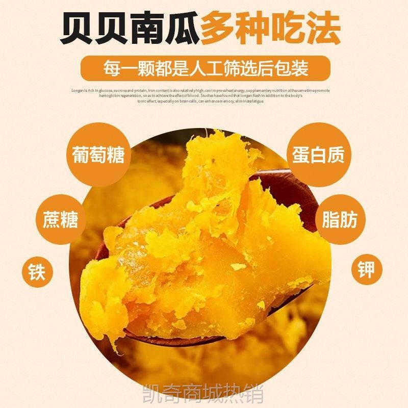 贝贝南瓜新鲜板栗味5斤包邮宝宝辅食南瓜 农家种植蔬菜 一件代发