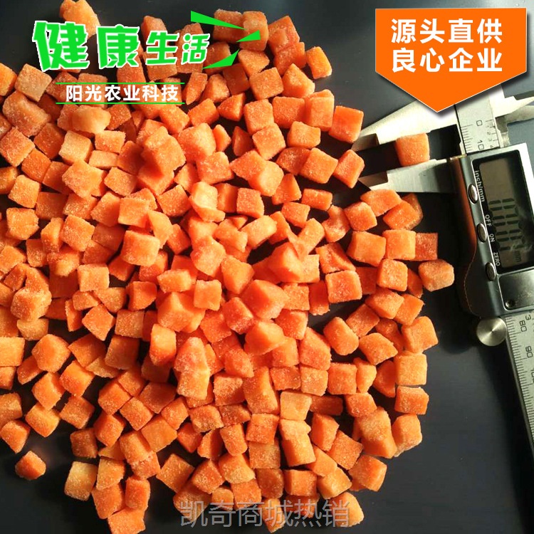 源头工厂速冻胡萝卜丁 整吨供应冷冻胡萝卜丁 速冻新鲜蔬菜