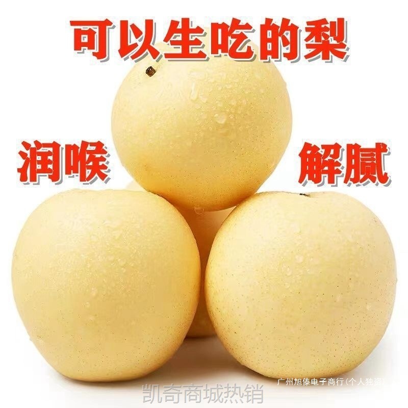 新鲜梨子河北皇冠梨10斤整箱包邮当季水果现摘砀山皇冠梨5斤雪梨