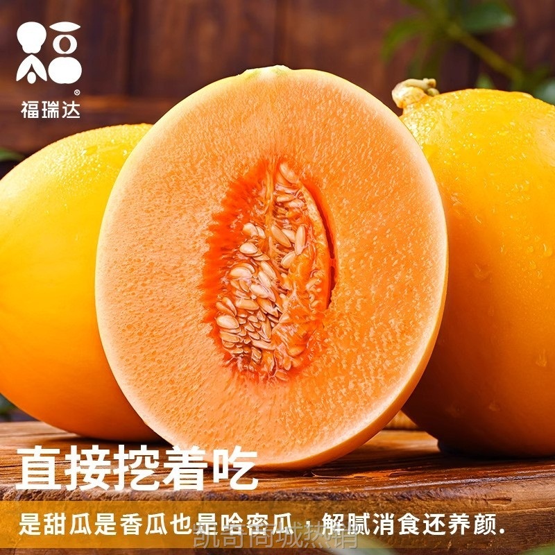 黄河蜜甜瓜新鲜水果应当季整箱包邮黄金脆香瓜哈密瓜斤甘肃民勤10