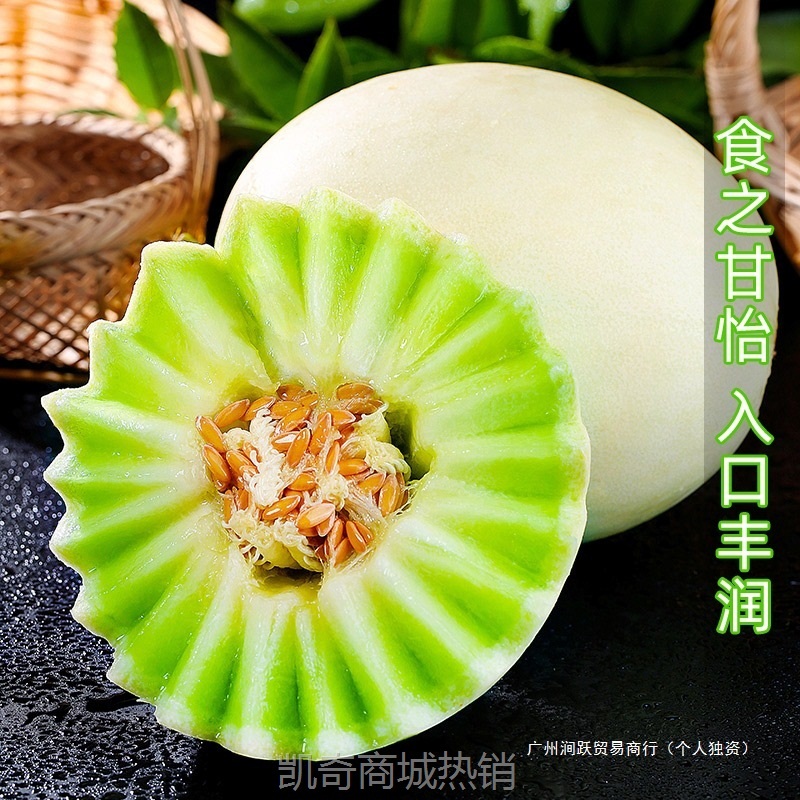 山东冰淇淋玉菇甜瓜新鲜水果当季整箱香瓜蜜瓜羊角哈蜜瓜9斤玉茹