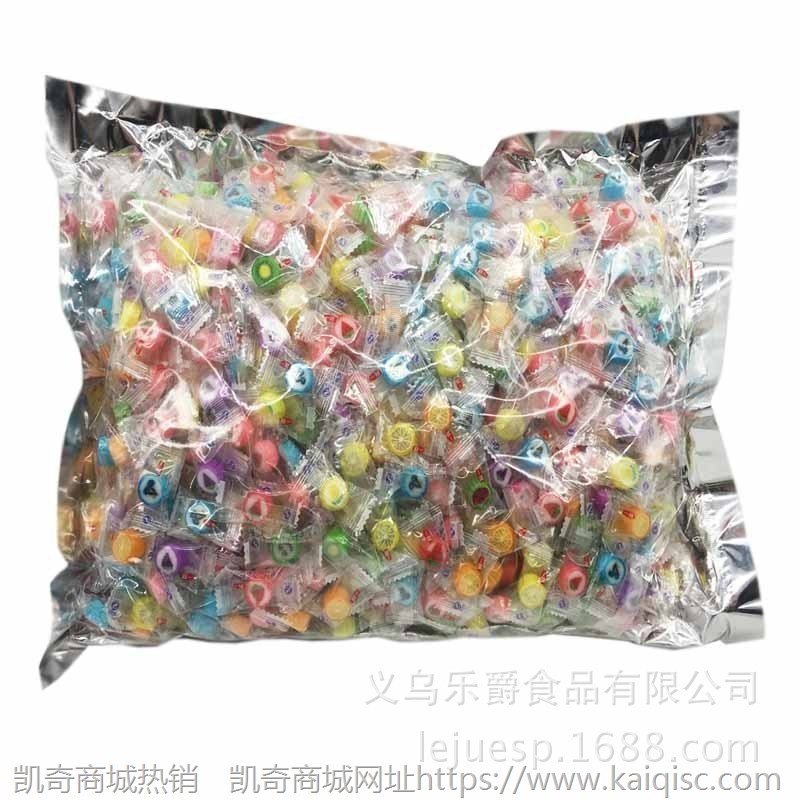 【5斤袋装】一邦4克韩式手工切花水果切片糖果结婚喜糖新年糖果
