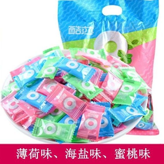 网红喜庆糖果带祝福文字薄荷清口糖过年招待糖好运猫恭喜发财