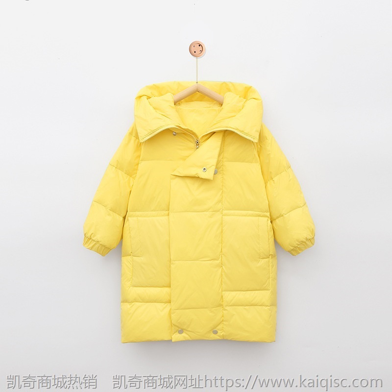 依珊恋新款儿童羽绒服过膝长款韩版洋气男童女童装加厚羽绒服外套