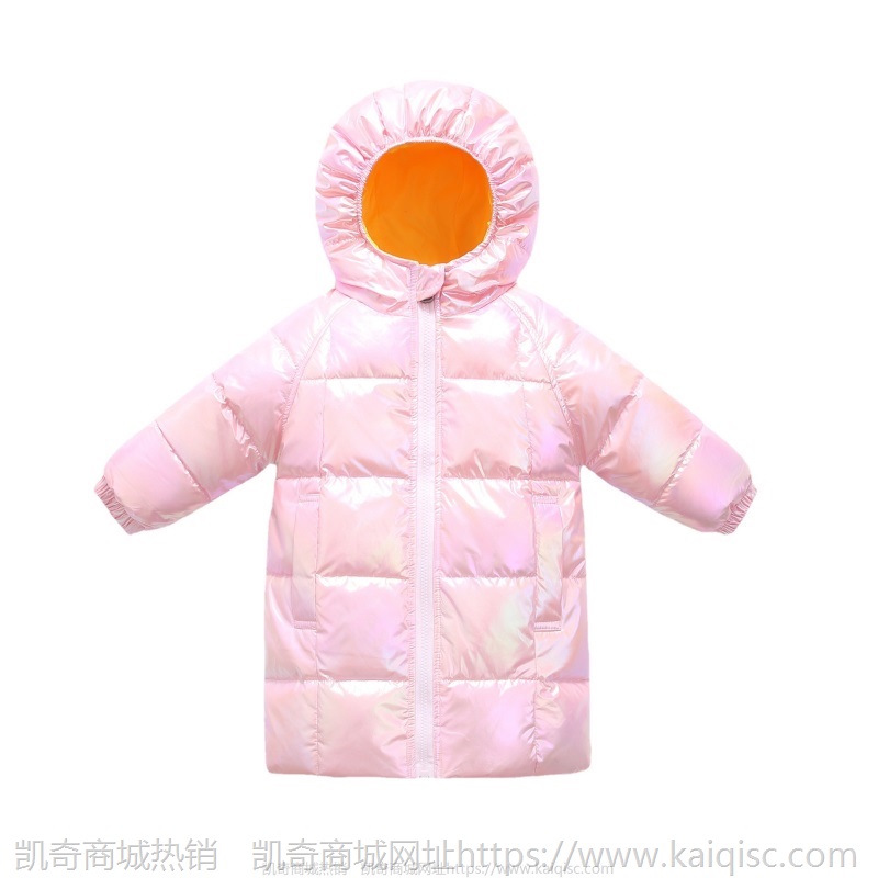 厂家直销童装批发儿童羽绒服男童女童长款过膝盖加厚保暖冬装外套