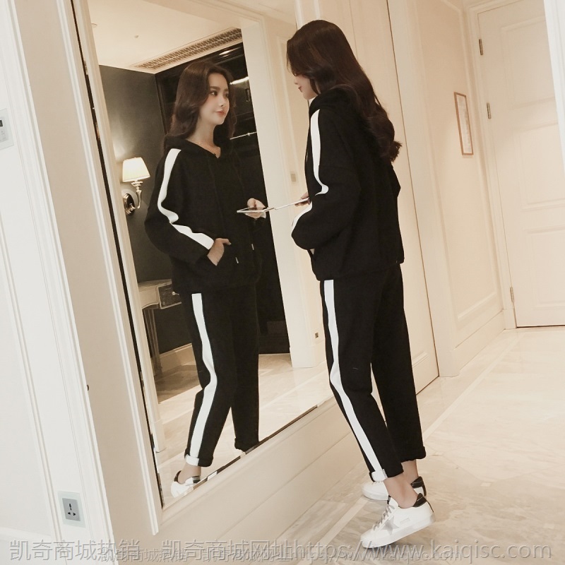 秋冬装九分裤套装女秋装2021新款韩版时尚学生港味网红两件套女潮