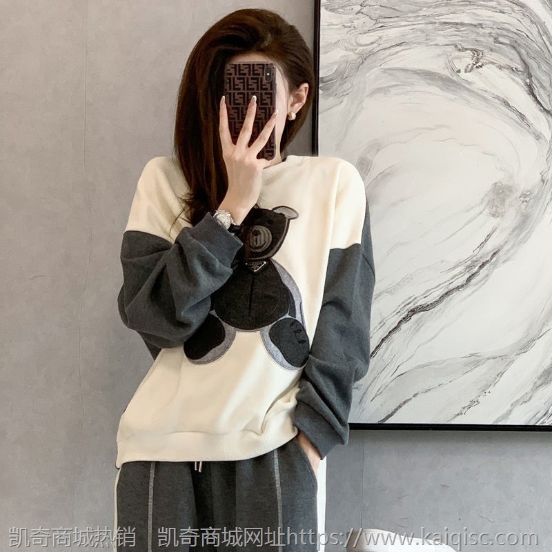 秋冬装时尚套装2021新款时髦洋气上档次女装加绒卫衣两件套潮ins