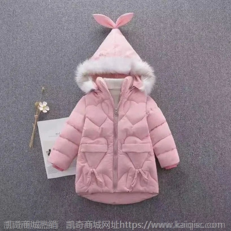 2021新款女童棉衣长款洋气韩版棉袄过膝小女孩冬装加厚羽绒棉服潮