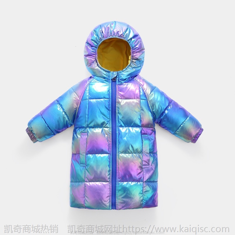厂家直销童装批发儿童羽绒服男童女童长款过膝盖加厚保暖冬装外套