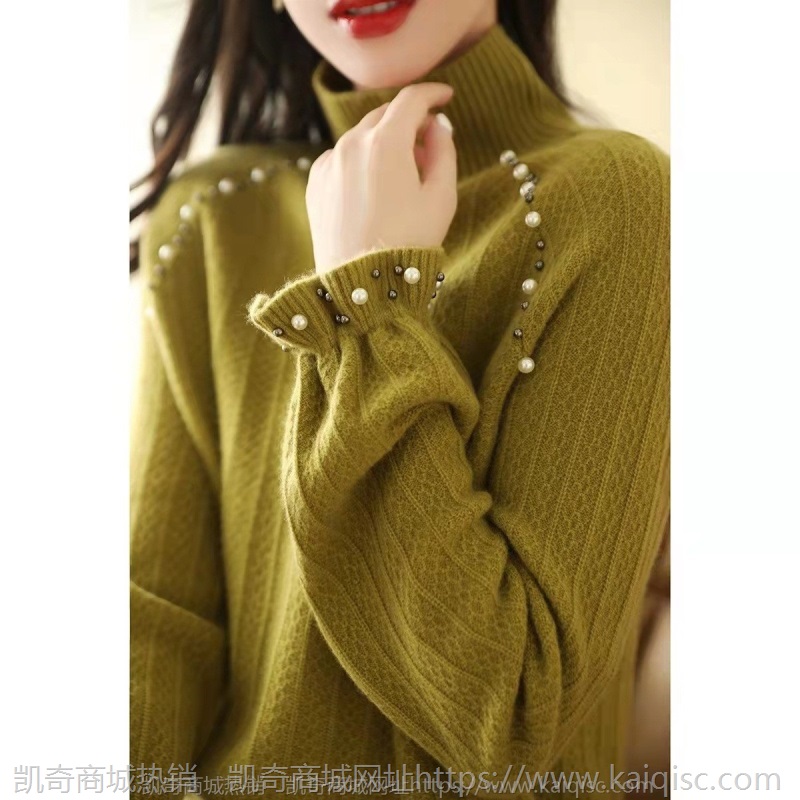 出口意大利女装凯奇剪标专柜尾单欧货半高领针织衫外穿毛衣女打底
