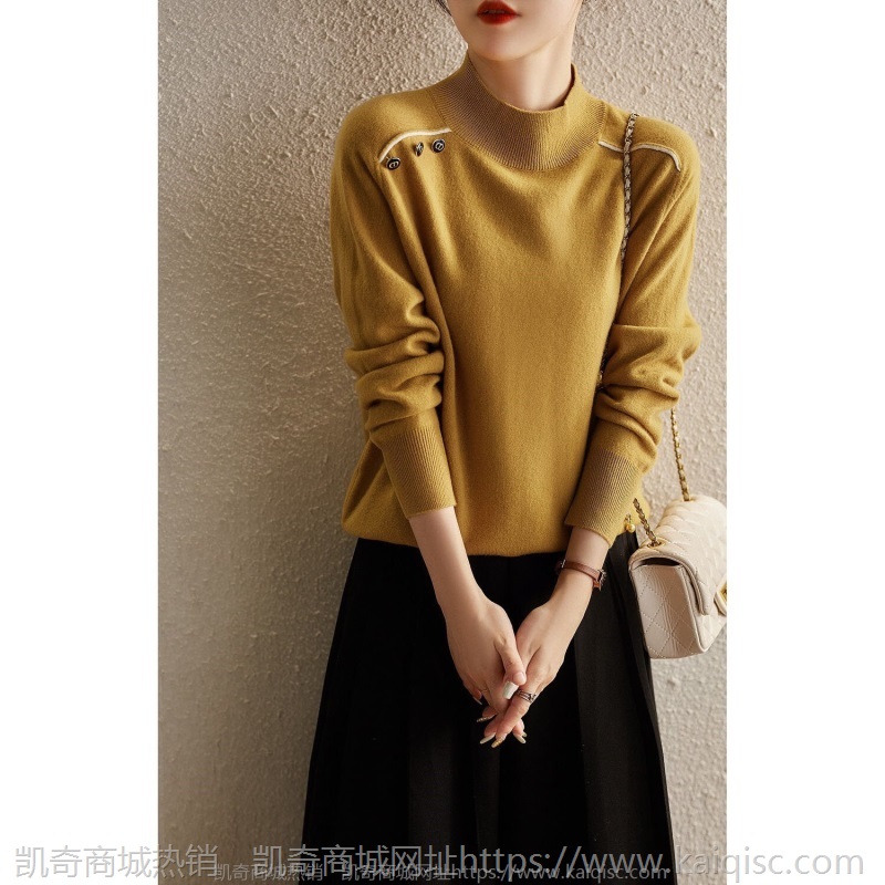 欧洲站女装上衣法国撤柜清仓尾货针织衫高端凯奇毛衣春秋冬装原单