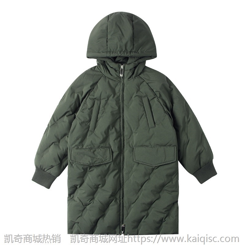 儿童装10男童羽绒服中长款冬装2021新款中大童加厚白鸭绒外套批发