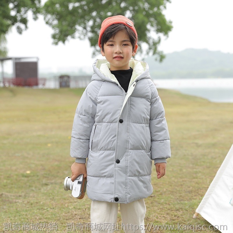 儿童棉衣男女童装羽绒棉服加厚棉袄宝宝中长款外套2021新款秋冬季