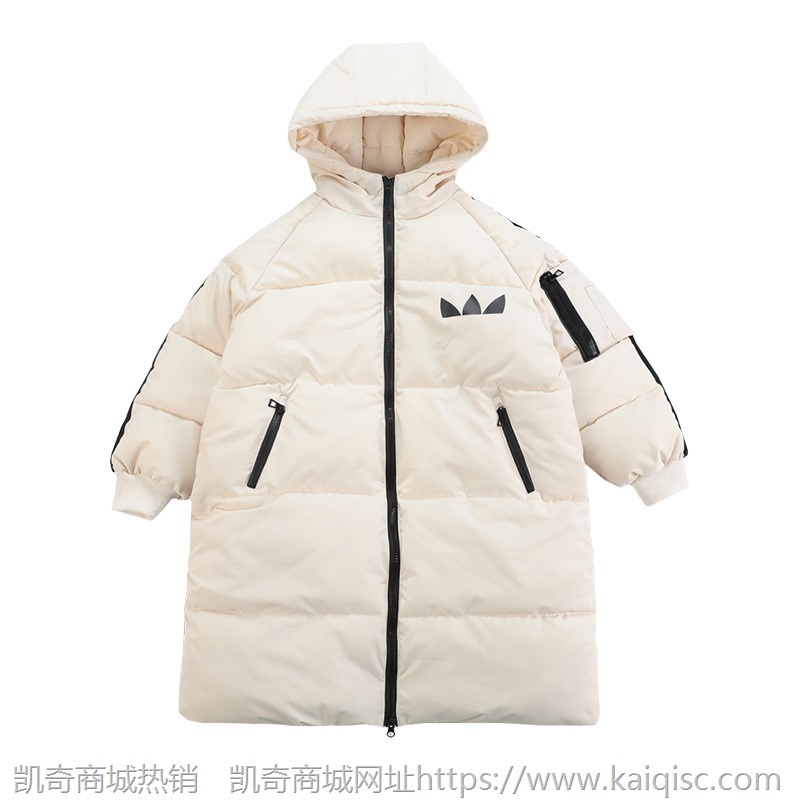 女童装冬装羽绒棉服轻薄洋气2021冬季新款中大童韩版过膝长款棉衣