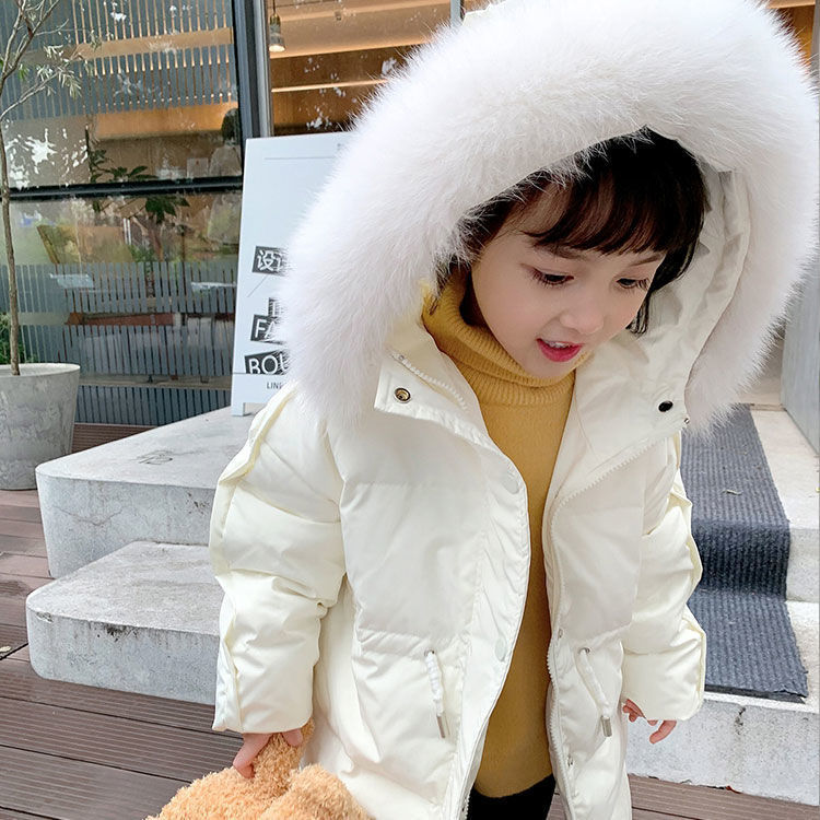 包邮女童长款羽绒棉棉服2021冬装新款儿童过膝洋气宝宝棉衣棉袄外