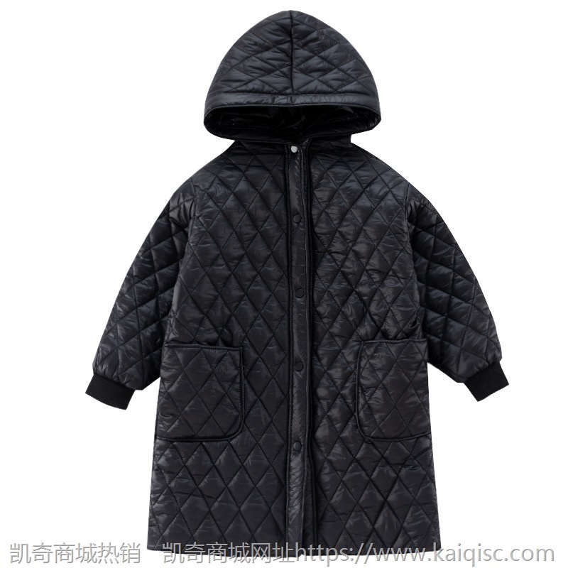 女童中长款棉衣冬装2021新款儿童棉袄棉服中大童时髦外套秋冬季