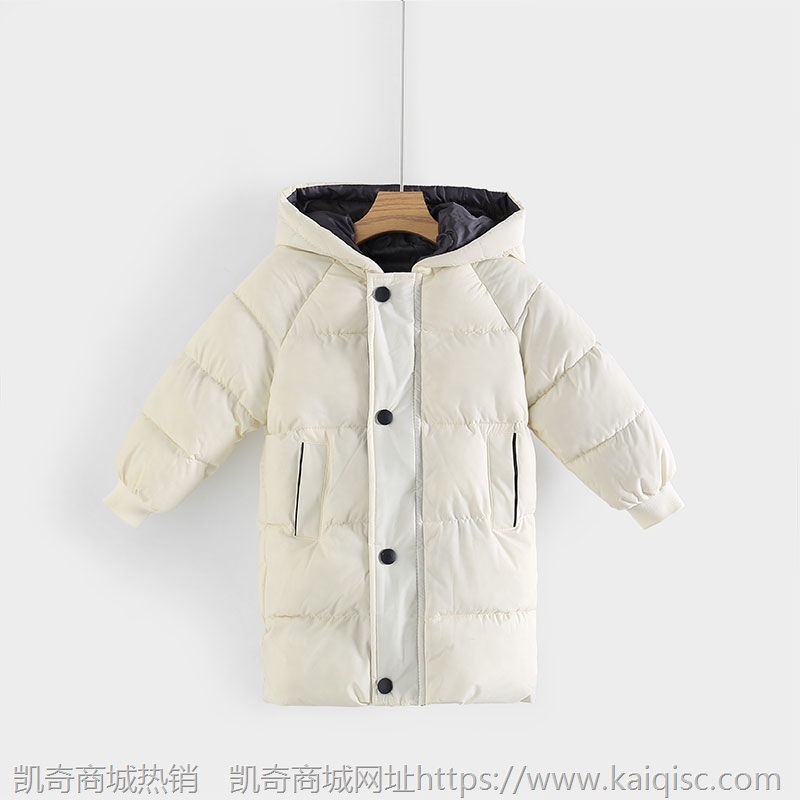 反季儿童羽绒棉服冬季天外套加绒加厚女童大童中长款棉衣棉袄童装