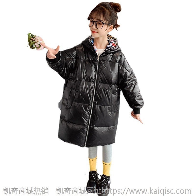 女童棉服冬装2021年新款羽绒服儿童棉袄棉衣冬季洋气长款加厚外套