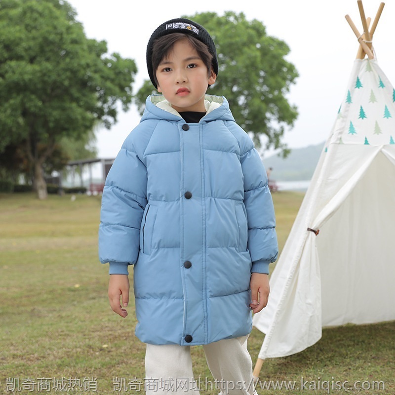 儿童棉衣男女童装羽绒棉服加厚棉袄宝宝中长款外套2021新款秋冬季