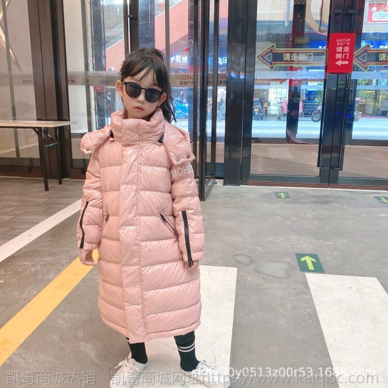 反季儿童羽绒服中长款过膝宝宝男童女童加厚中童大童韩版洋气童装