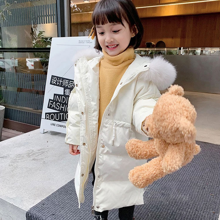 包邮女童长款羽绒棉棉服2021冬装新款儿童过膝洋气宝宝棉衣棉袄外