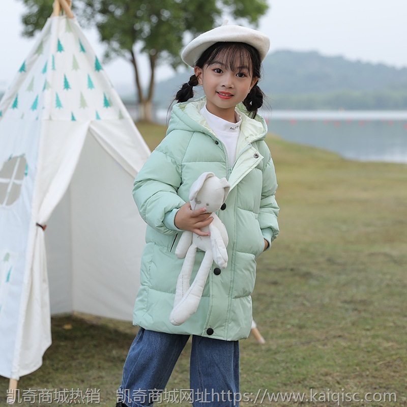 儿童棉衣男女童装羽绒棉服加厚棉袄宝宝中长款外套2021新款秋冬季