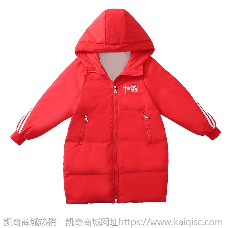 2021新款大童冬季加厚爆款中国棉服女童棉衣童装洋气过膝长款棉袄