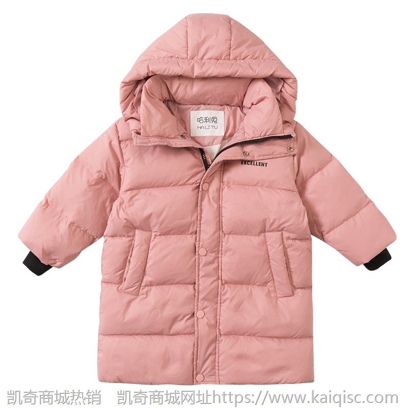 女童中长款羽绒棉服儿童宝宝2021新款韩版棉袄加厚洋气时冬装棉衣
