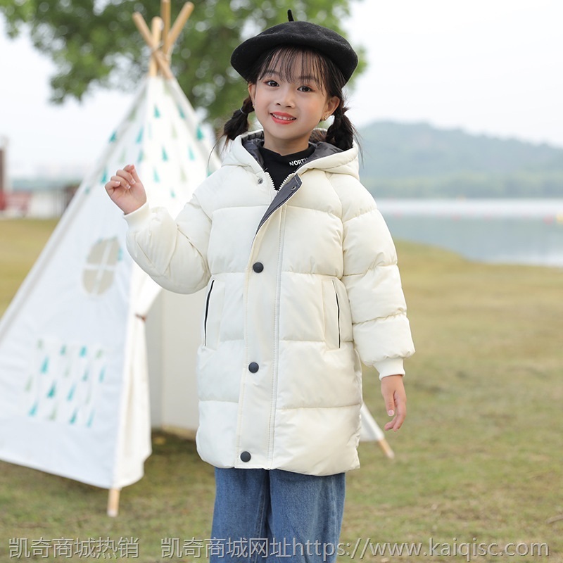 儿童棉衣男女童装羽绒棉服加厚棉袄宝宝中长款外套2021新款秋冬季
