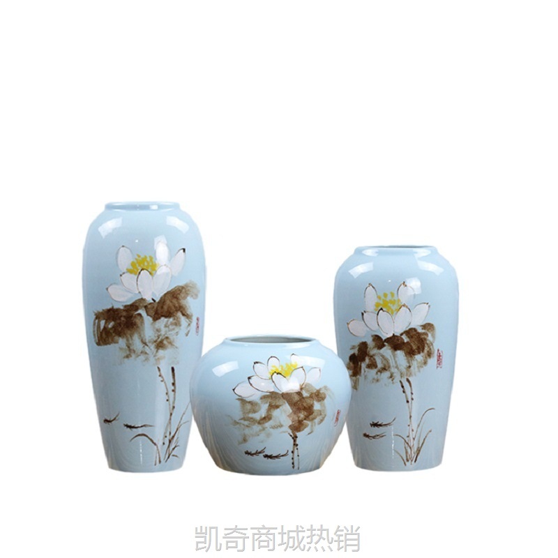 微暇处理景德镇高温陶瓷花瓶手绘颜色釉微瑕疵花瓶客厅插花摆件