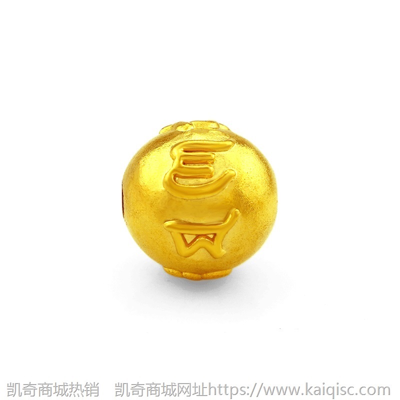 爆款3D仿黄金六字真言大明咒转运珠16m串珠手链12m念佛珠隔珠批发