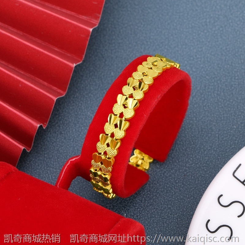 越南沙金手链女3D硬金多款式手饰网红直播爆款送闺蜜手串一件代发