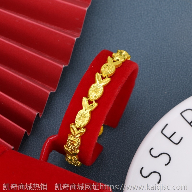 越南沙金手链女3D硬金多款式手饰网红直播爆款送闺蜜手串一件代发